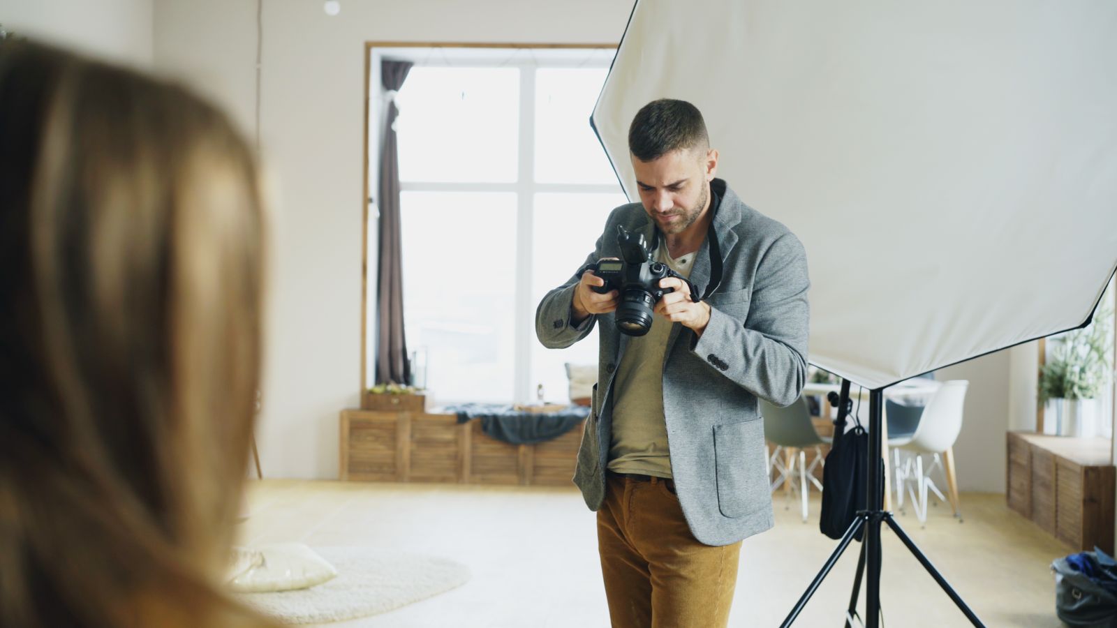 The hero photograph from Aperture, a template for a photography studio