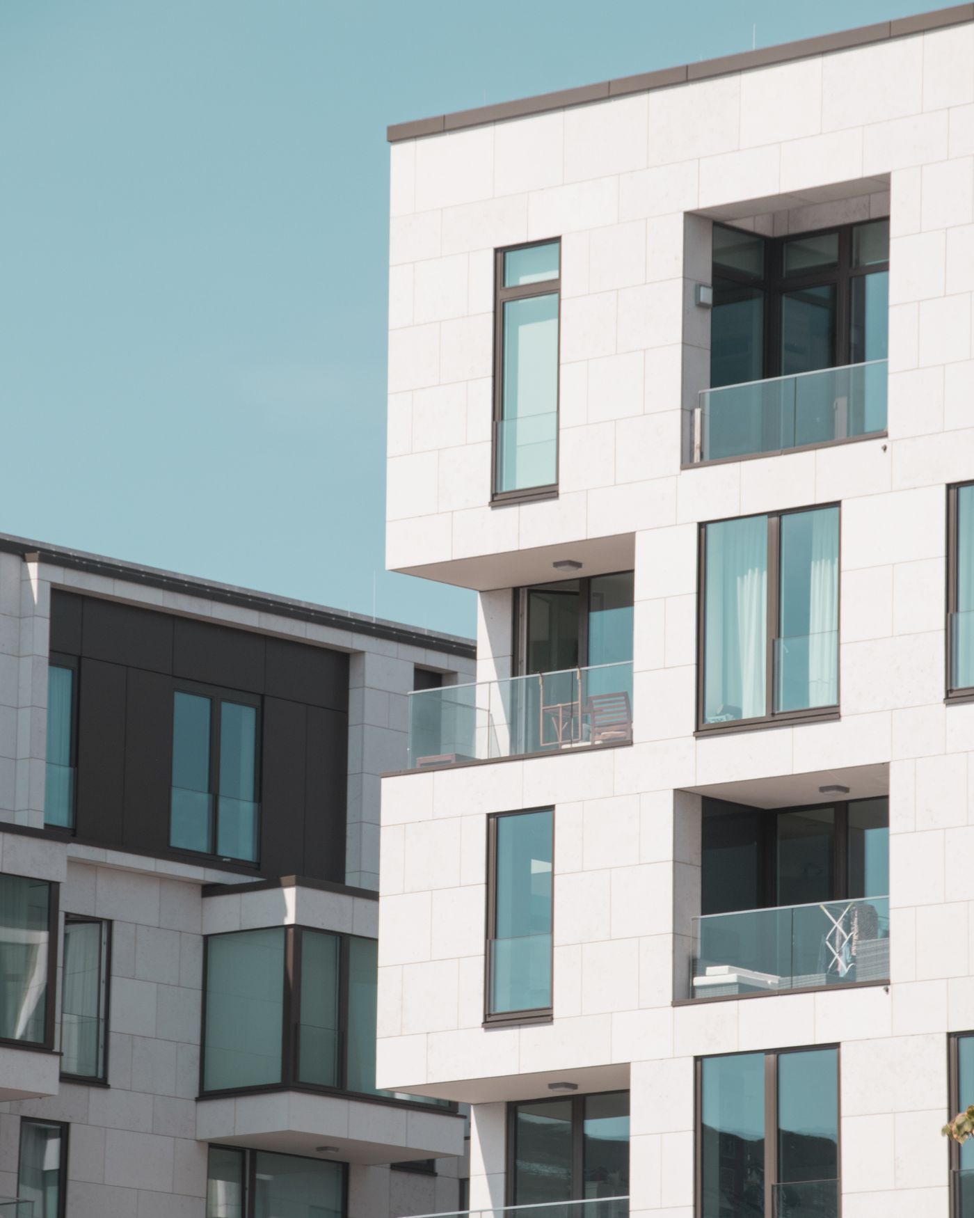 The hero photograph from Ledger, a template for a property management