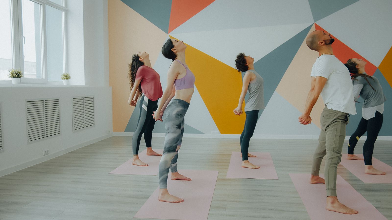 The hero photograph from Asana, a template for a yoga and pilates studio
